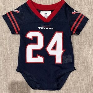 NWOT Nike Navy and Red 0-3m Texans Onsie